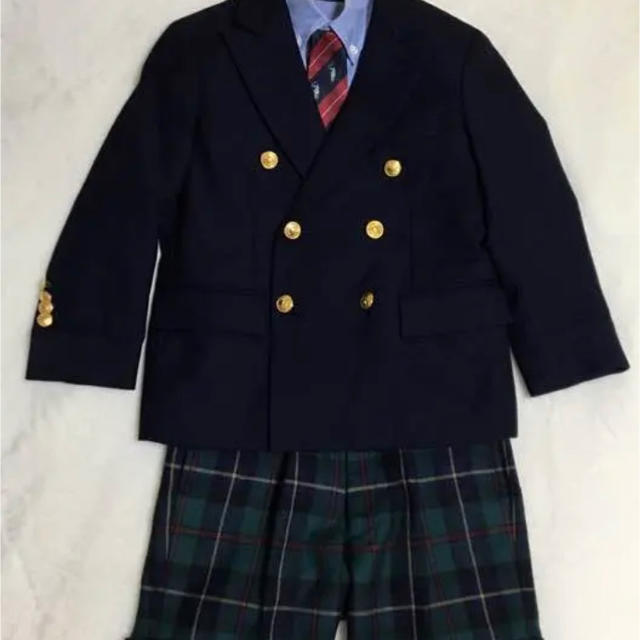 Ralph Lauren(ラルフローレン)のラルフローレンの濃紺ジャケット、ワイシャツ と Ｊ.ｐｒｅｓｓのパンツセット キッズ/ベビー/マタニティのキッズ服男の子用(90cm~)(ドレス/フォーマル)の商品写真