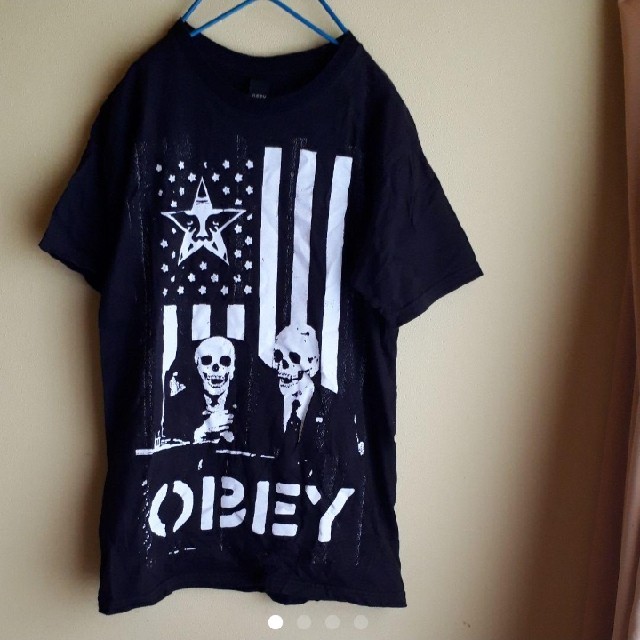 OBEY(オベイ)のOBEY スカル星条旗 Tシャツ メンズのトップス(Tシャツ/カットソー(半袖/袖なし))の商品写真