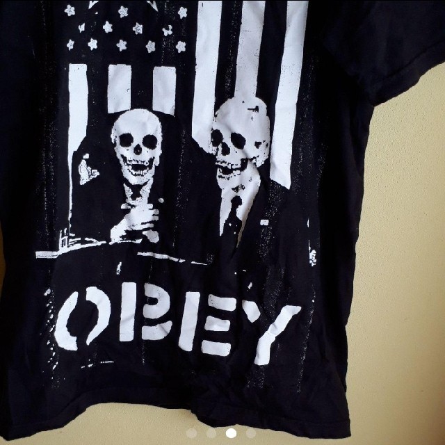 OBEY(オベイ)のOBEY スカル星条旗 Tシャツ メンズのトップス(Tシャツ/カットソー(半袖/袖なし))の商品写真