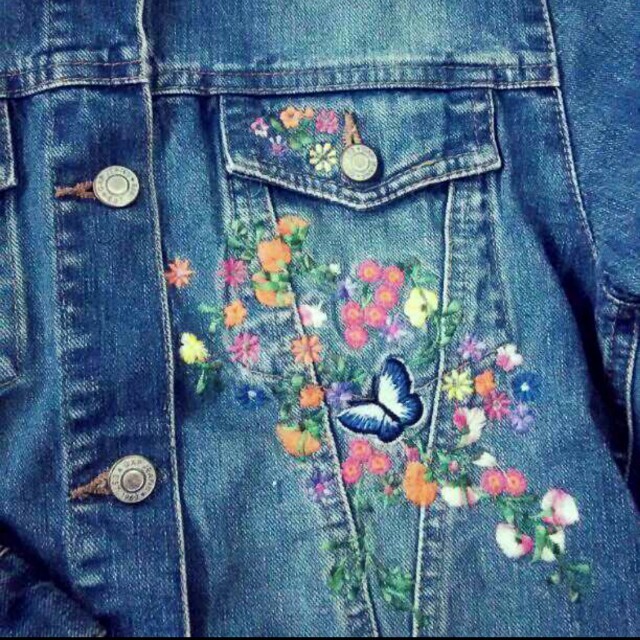 GAP Kids - GAP☆花刺繍☆Gジャンの通販 by porin's shop|ギャップ