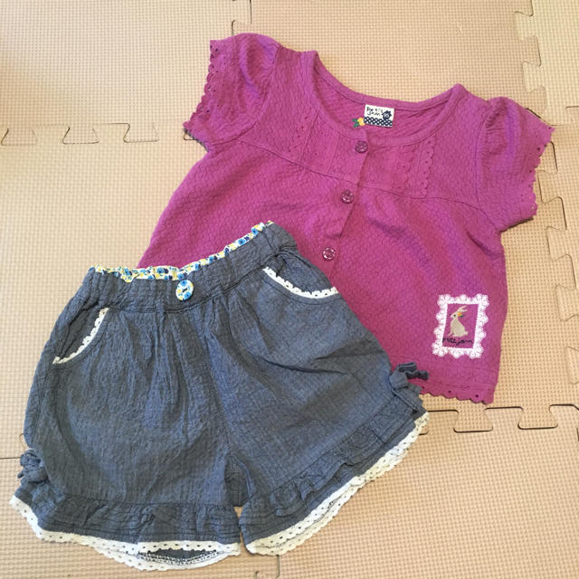 Petit jam(プチジャム)のプチジャム上下2点セット　90.95 キッズ/ベビー/マタニティのキッズ服女の子用(90cm~)(Tシャツ/カットソー)の商品写真