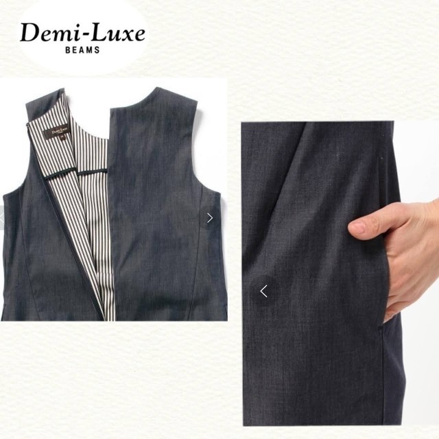 Demi-Luxe BEAMS(デミルクスビームス)のDemi-luxe BEAMS デニム☆　ペンシルワンピース　36 レディースのワンピース(ひざ丈ワンピース)の商品写真