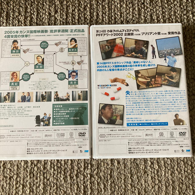 運命じゃない人+WEEKEND BLUES ツインパック エンタメ/ホビーのDVD/ブルーレイ(日本映画)の商品写真