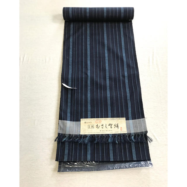 ○新品○着物反物 正絹むさし絣 - 着物