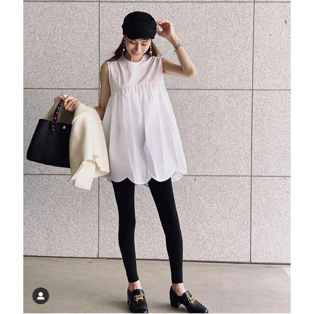 Drawer(ドゥロワー)のYOKO CHAN♡Hem Scallop Cotton Blouse レディースのトップス(シャツ/ブラウス(半袖/袖なし))の商品写真