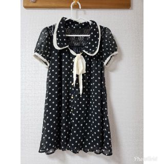 イング(INGNI)の【INGNI】　ドット柄　シフォン　トップス(カットソー(半袖/袖なし))