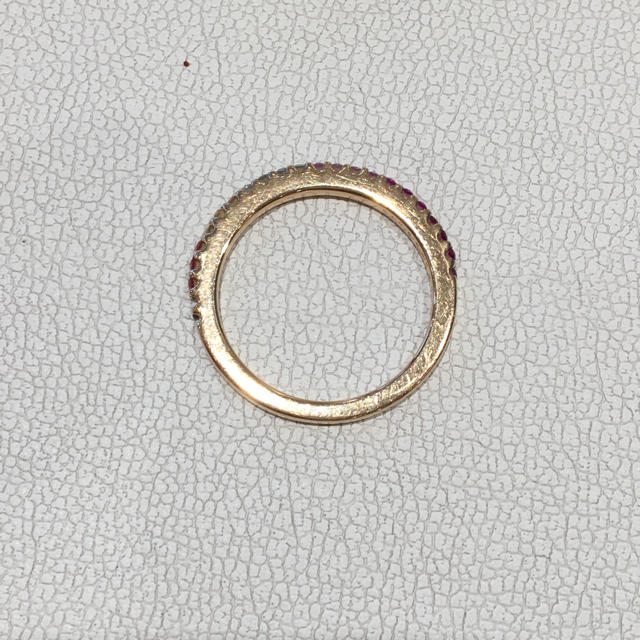 K18  色石付き一文字リング（91012993） レディースのアクセサリー(リング(指輪))の商品写真