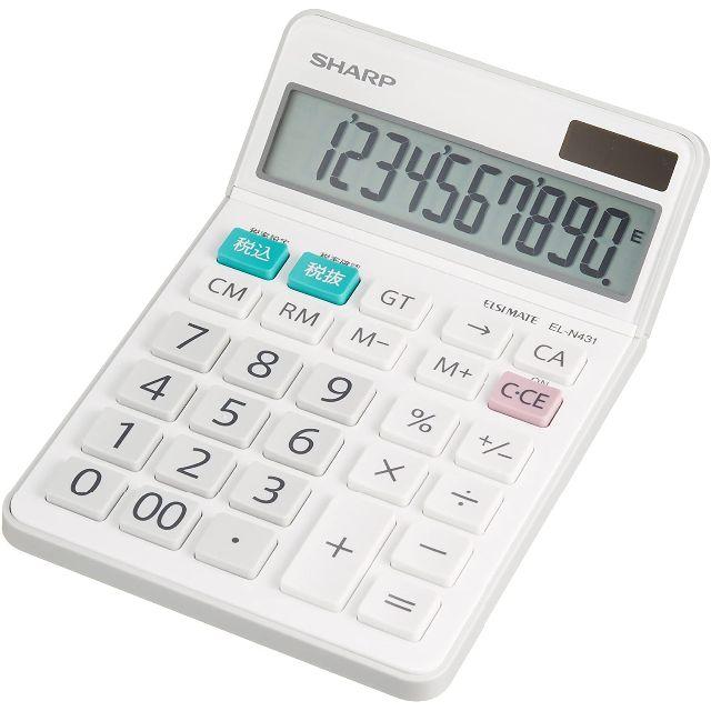 SHARP(シャープ)のシャープ 電卓 ナイスサイズタイプ 10桁 EL-N431-X A001 インテリア/住まい/日用品の文房具(その他)の商品写真
