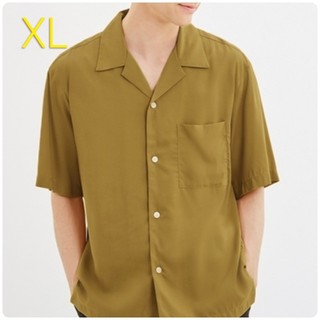 ジーユー(GU)の新品･未使用!!【XL】GU/オープンカラーシャツ(5分袖)/イエロー(シャツ)