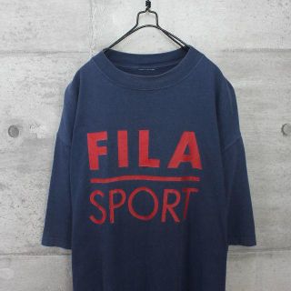 フィラ(FILA)のUSA 古着 FILA フィラ ビッグロゴ プリントTシャツ(Tシャツ/カットソー(半袖/袖なし))