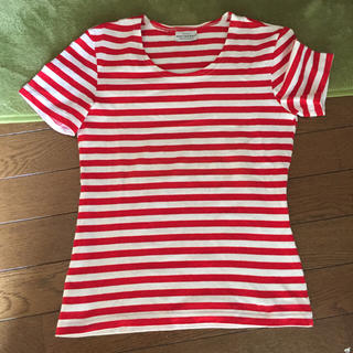 マリメッコ(marimekko)のMarimekko ボーダーTシャツ赤白(Tシャツ(半袖/袖なし))