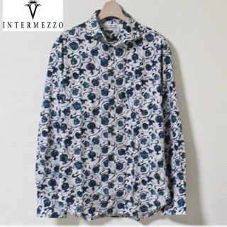  《インターメッツォ》新品 LA LINEA生地 ボタニカル柄 シャツ M(シャツ)