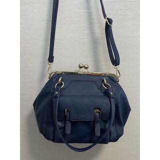 サック(SAC)のショルダーバッグ　SAC がま口　ネイビー　斜めがけ　SAC's BAR(ショルダーバッグ)