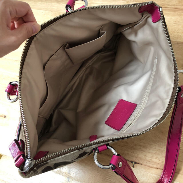 選べる2個セット COACH コーチ シグネチャー ブラウン ストライプ
