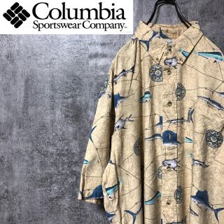 コロンビア(Columbia)の【makaveli様専用】コロンビアアニマル柄フィッシュ柄綿レーヨンアロハシャツ(シャツ)