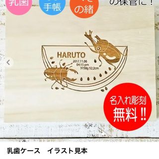 ドラクエ様専用です★母子手帳とへその緒も入るカブトムシとクワガタの乳歯ケース(へその緒入れ)