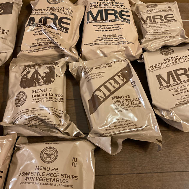 好評在庫 米軍 MRE レーション 12 個セット 2019年 2020年 送料無料の ...