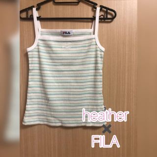 ヘザー(heather)の⭐︎heather✖️FILA コラボ　リブ配色タンク(タンクトップ)