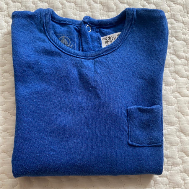 PETIT BATEAU(プチバトー)の【のん様専用】PETIT BATEAU♡プチバトー ブルー 半袖Tシャツ  キッズ/ベビー/マタニティのベビー服(~85cm)(シャツ/カットソー)の商品写真