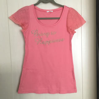 ウィルセレクション(WILLSELECTION)のウィルセレクションピンク袖フリルTシャツ(Tシャツ(半袖/袖なし))