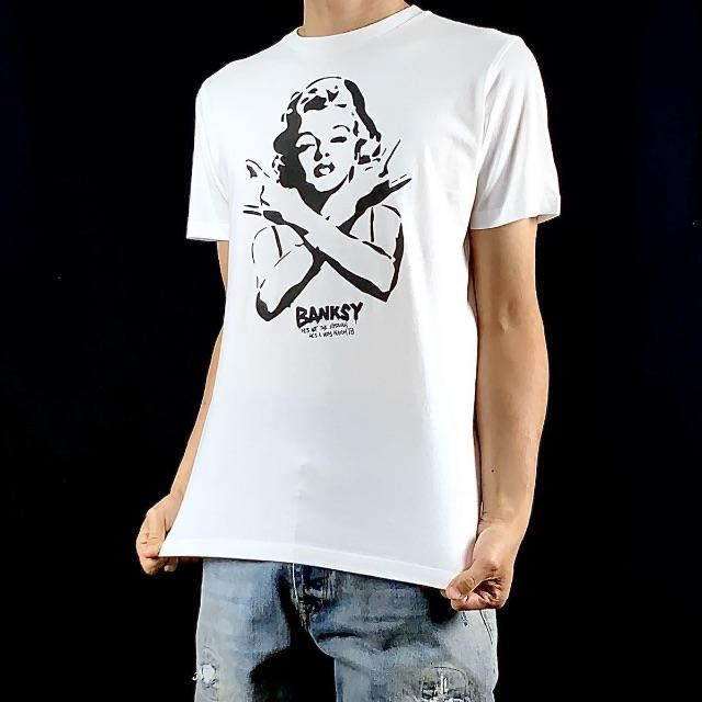 ストリート系白Tシャツ マリリンモンロー M L XL