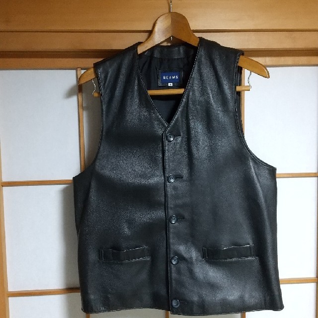 BEAMS レザーベスト