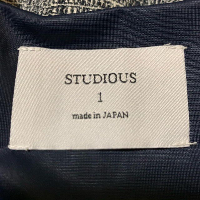 STUDIOUS(ステュディオス)の【極美品】STUDIOUS ノースリーブドッキング膝丈ワンピース 日本製 レディースのワンピース(ひざ丈ワンピース)の商品写真