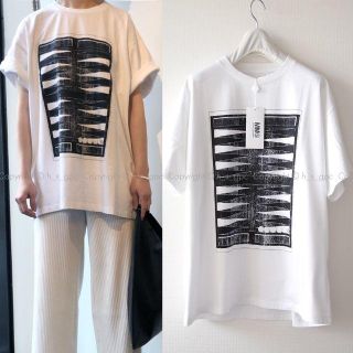 マルタンマルジェラ(Maison Martin Margiela)のMM6 バックギャモン プリント Tシャツ カットソー オーバーサイズ(Tシャツ(半袖/袖なし))