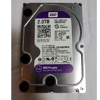 中古 WD20PURX 内蔵HDD 2TB WD Purple(PCパーツ)