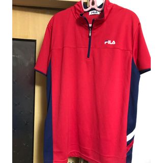 フィラ(FILA)の新品　LL  FILA  ジップアップスポーツTシャツ(Tシャツ/カットソー(半袖/袖なし))