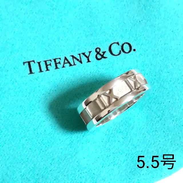 Tiffany & Co. - ティファニーアトラスピンキーリング5.5号(美品)の