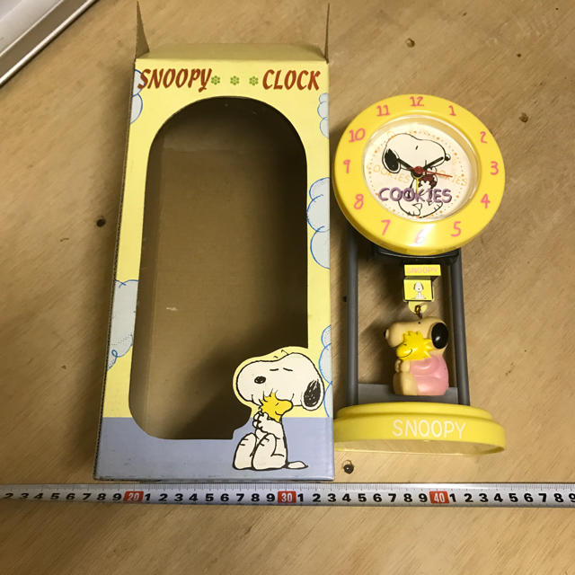 SNOOPY(スヌーピー)の【青色その2】スヌーピー置き時計　アラーム機能付き インテリア/住まい/日用品のインテリア小物(置時計)の商品写真