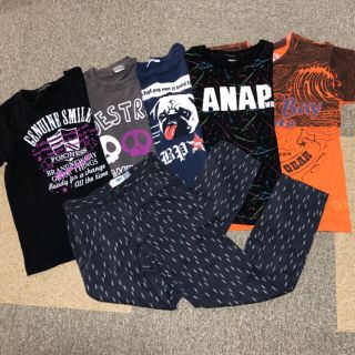 アナップ(ANAP)の男児150/半袖Tシャツ5枚/長ズボン1枚まとめ売り(Tシャツ/カットソー)