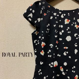 ロイヤルパーティー(ROYAL PARTY)の【極美品】ROYAL PARTY 花柄ボックスタックワンピース(ミニワンピース)