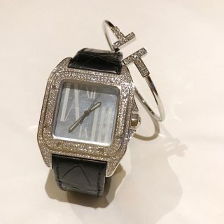 カルティエ(Cartier)のカルティエサントス100限定フェイスWG(腕時計(アナログ))