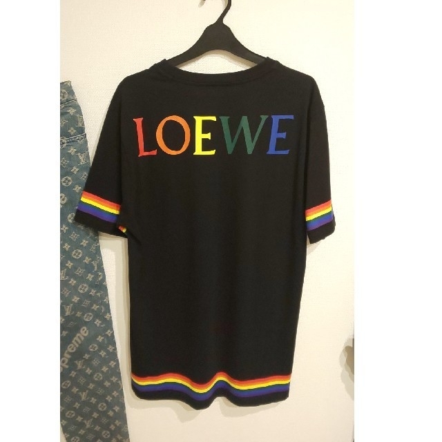 ロエベ Tシャツ レインボー ロゴ LOEWE プリント 柄