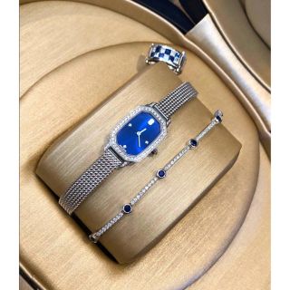 ハリーウィンストン(HARRY WINSTON)のハリーウィンストン　エメラルド　WG クオーツ　レディース腕時計　高級　美品(腕時計)