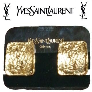 サンローラン(Saint Laurent)のイヴサンローラン ロゴ イヤリング ゴールド ヴィンテージ YSL 希少 激レア(イヤリング)