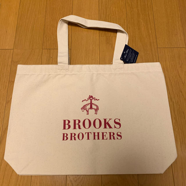 Brooks Brothers(ブルックスブラザース)の【タグ付き】BROOKS BROTHERS 大人気 トートバッグ 赤/白 メンズのバッグ(トートバッグ)の商品写真