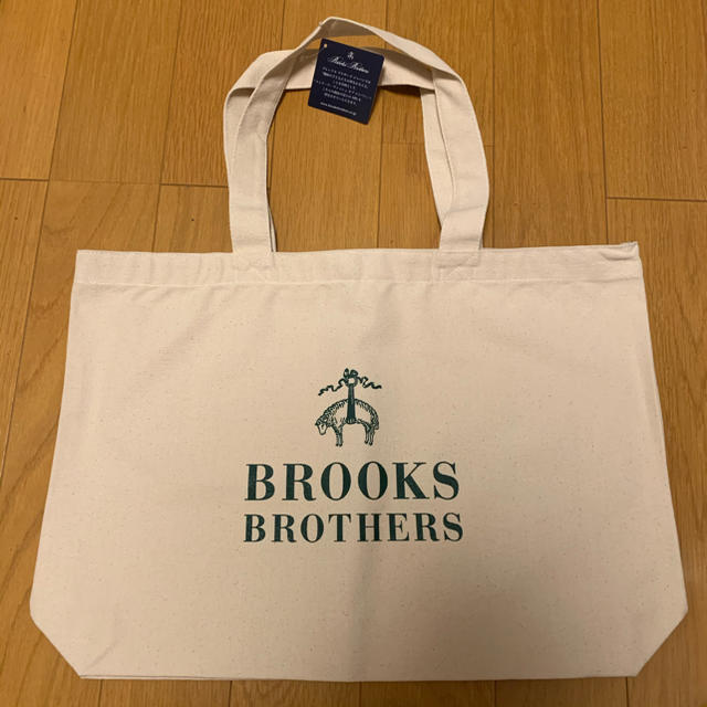 Brooks Brothers(ブルックスブラザース)の【タグ付き】BROOKS BROTHERS 大人気 トートバッグ 緑/白 メンズのバッグ(トートバッグ)の商品写真
