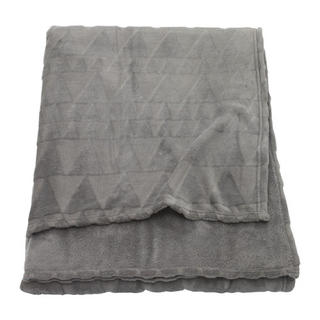 イケア(IKEA)のHARKAL ハルコール 毛布, グレー, シングルサイズ(毛布)