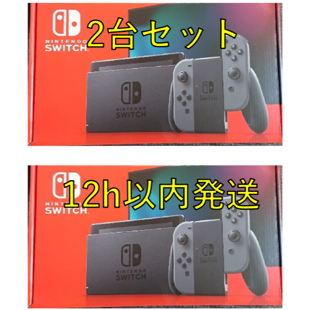 【逸品】 Nintendo グレー 本体 新型 Switch Nintendo 2台セット - Switch 家庭用ゲーム機本体