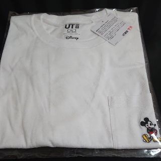 ユニクロ(UNIQLO)の完売　ミッキー スタンズ UT ディズニー ワンポイント ホワイト XLサイズ(Tシャツ/カットソー(半袖/袖なし))