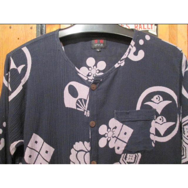 鯉口シャツ ダボシャツ 男前Style Ｌ メンズの水着/浴衣(和装小物)の商品写真