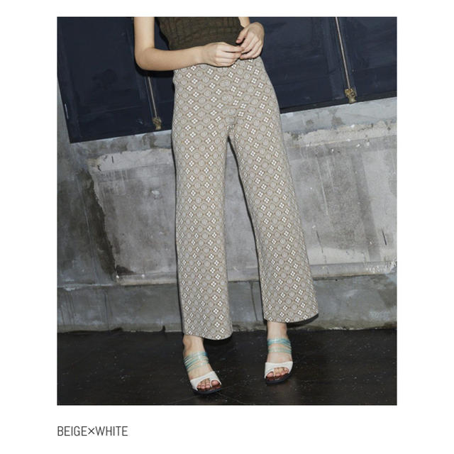 Pattern Jacquard Knit Pants