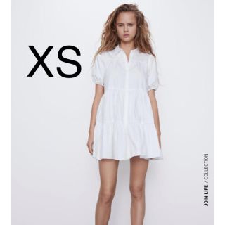 ザラ(ZARA)のZARA フレアーワンピース　XS(ミニワンピース)