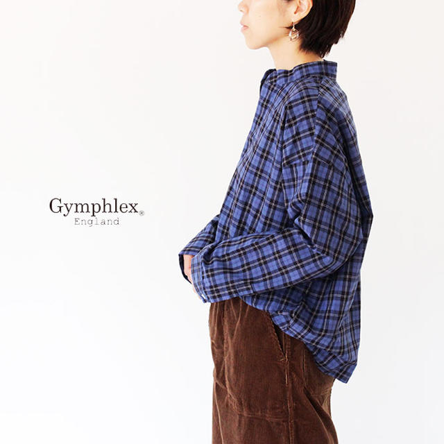 gymphlex Bshop バンドカラープルオーバーシャツ