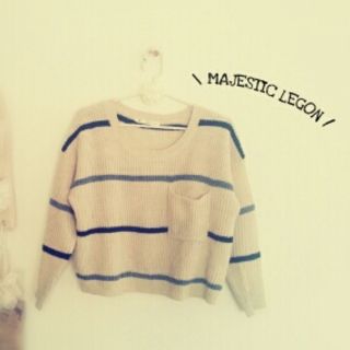 マジェスティックレゴン(MAJESTIC LEGON)の\　ボーダー＊knit    /(ニット/セーター)