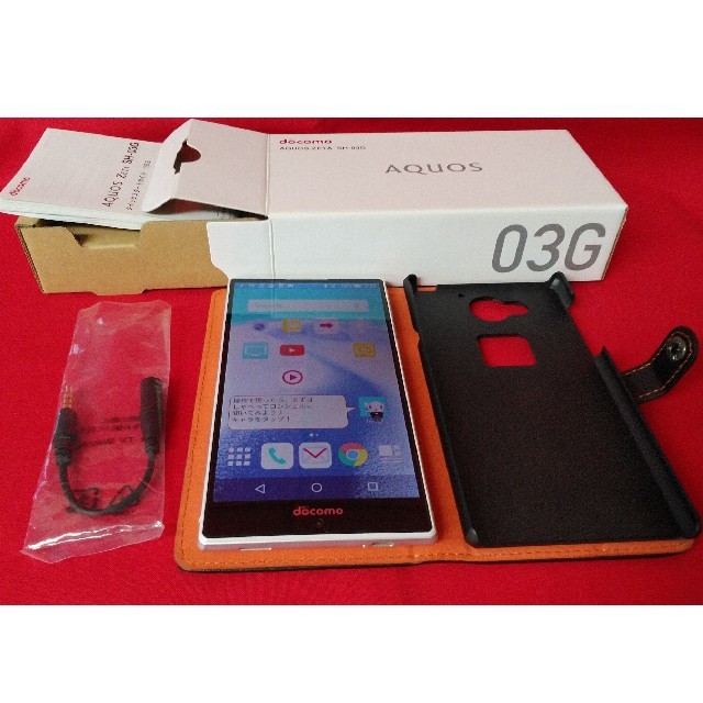 SIMフリー docomo AQUOS ZETA SH-03G レッド◆良品◆