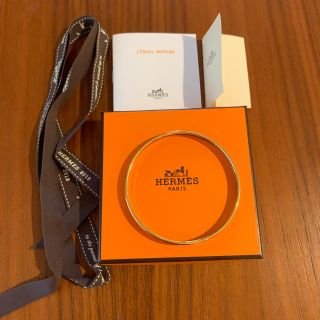 エルメス(Hermes)の美品HERMES エナメルブレスレットエクストラファン ゴールドプレーテッド(ブレスレット/バングル)